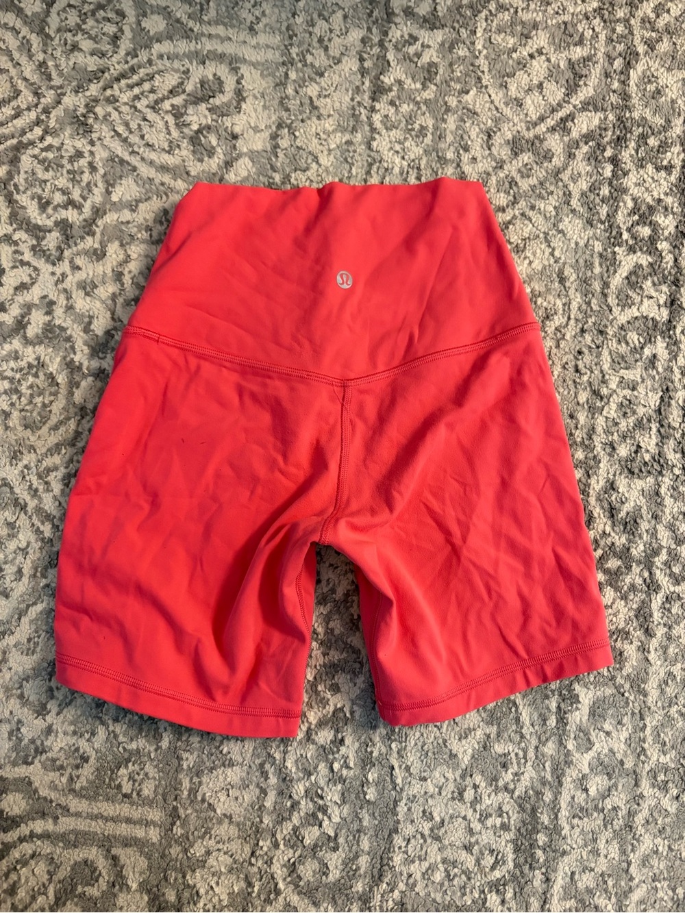 lululemon athletica Coral-Red High-Rise Bike Shorts